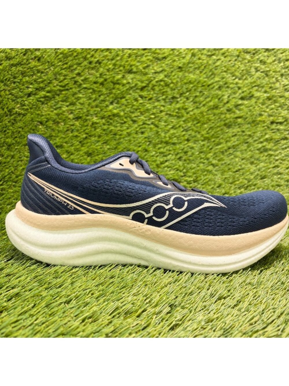 Saucony Triumph 23 Womens Size 9 Blue Beige Athletic Running Shoes Sneakers